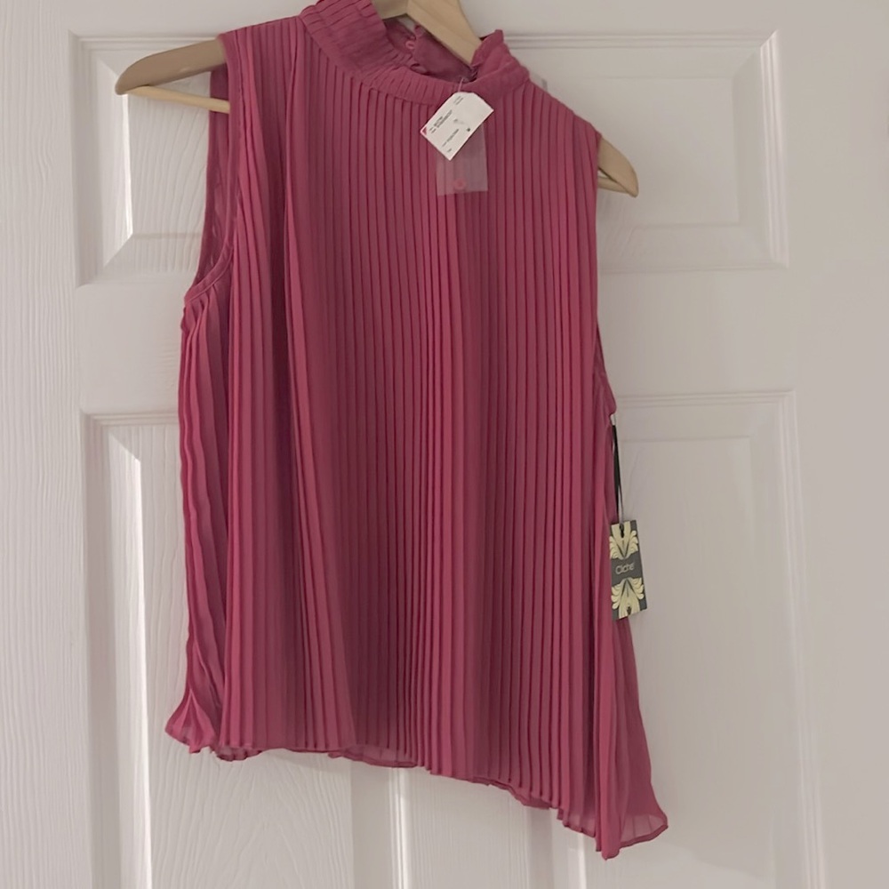 Bright pink blouse